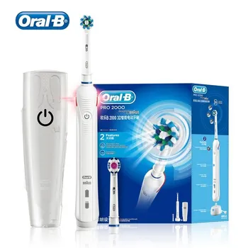 Электрическая зубная щетка Oral B Sonic Pro2000, 3D умная щетка для чистки зубов, датчик давления, 2 режима работы, средство для ухода за деснами, средство для чистки зубов розовый