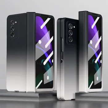 Удобный чехол для стеклянной защитной пленки для Samsung Galaxy Z Fold 2 Fold2 5G Fold3 Fold 3 Сумка для телефона без отпечатков пальцев Funda for Galaxy Z Fold 2