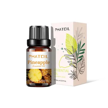 PHATOIL Ананасовые фруктовые эфирные масла для изготовления свечного мыла 100% чистые свежие органические ароматерапевтические растительные ароматические масла 10ML Pineapple+a dropper