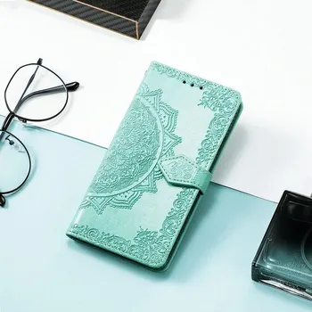 Кожаный чехол-книжка с рельефом Datura для Iphone Se 2022 13 Pro Max 12 Pro Max 11 Pro Max Se 2020 X Xs Xr Xs Max 8 7 6 6s Plus iPhone 12 Mini серый