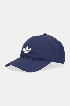 Хлопковая кепка с козырьком Adidas Originals, темно-синий