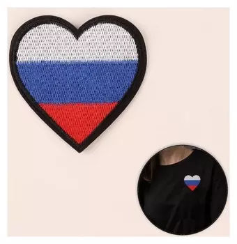 Термоаппликация «Россия», D = 7,5 см