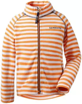 Кофта детская Didriksons MONTE PR, морковная полоска, 502009