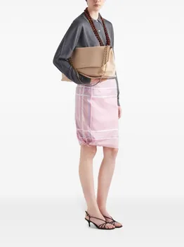 Prada мини-юбка в клетку, розовый