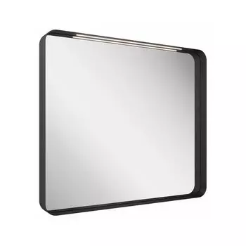 Зеркало STRIP I 900x700 черное с подсветкой