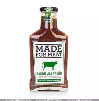 Соус томатный "Kuhne Made for Meat" с беконом и перцем Халапеньо, 375мл, Германия