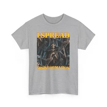 Spread Misinformation Funny Hard Skeleton Meme T-shirt Badass Skeleton Shirt Cringe Shirt Unhinged Shirt Ironic Gen z Meme Unisex S