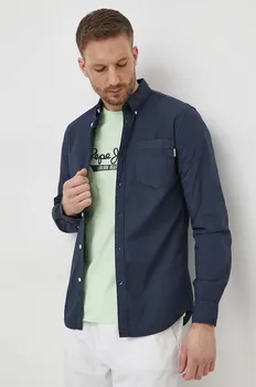 Хлопковая рубашка Prince Pepe Jeans, темно-синий