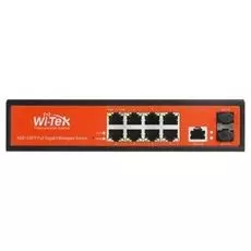 Коммутатор управляемый Wi-Tek WI-MS310GF L2, 8*1000Base-T + 2*SFP, управление WEB/CLI/SNMP/RMON, VLAN, QoS, IGMP Snooping, STP/RSTP/MSTP, ACL, Securit
