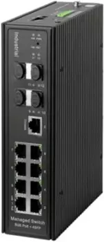 Коммутатор управляемый Wi-Tek WI-PCMS312GF-BT-I промышленный L2, PoE 460Вт, 8GE+4SFP
