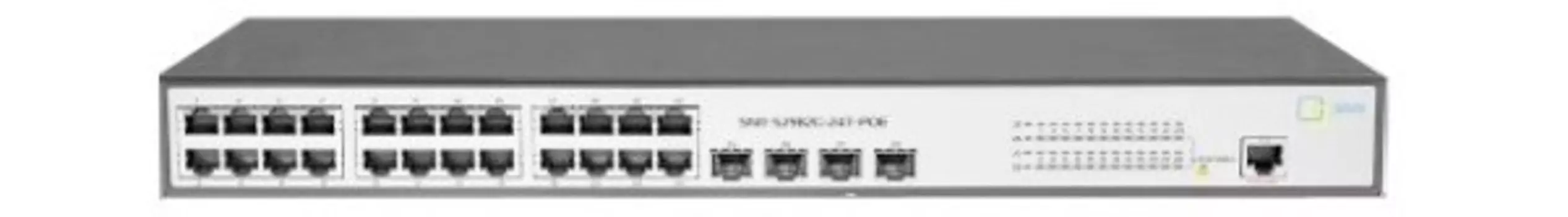 Коммутатор SNR SNR-S2982G-24T-POE уровня 2, 24 порта 10/100/1000Base-T с поддержкой POE, 4 порта 100/1000BASE-X (SFP), бюджет POE 185W