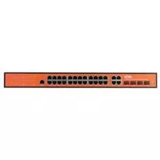 Коммутатор управляемый Wi-Tek WI-PMS328GF L2 PoE 400Вт, порты 24 PoE GE + 4 Combo GE/SFP