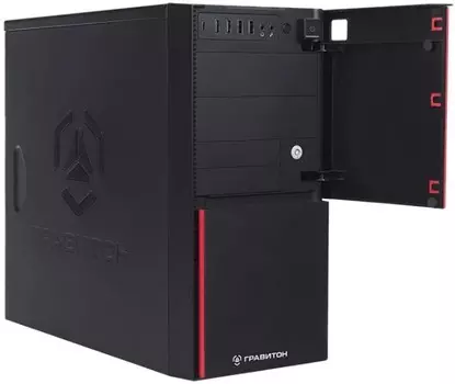Компьютер Гравитон Д52И 155271 i3-13100/8GB/256GB SSD/FPR/2xUSB2.0/450W/kbrd/mouse/noOS