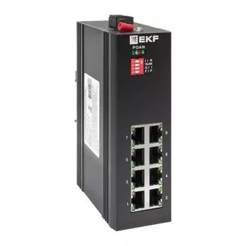 Коммутатор промышленный неуправляемый EKF TSX-U-8GT U-8GT 8 портов 10/100/1000Base-T(X) RJ45 монтаж на DIN-рейку TSX