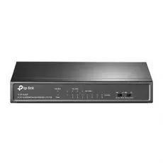 Коммутатор TP-LINK TL-SF1008LP 8-портовый 10/100 Мбит/с неуправляемый с 4 портами PoE, металлический корпус, настольная установка, бюджет PoE 41 Вт