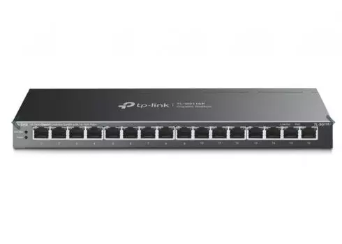 Коммутатор TP-LINK TL-SG116P настольный с 16 гигабитными портами PoE+