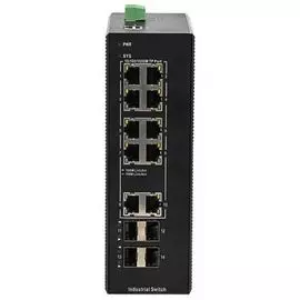 Коммутатор управляемый BDCom IES200-V25-4S10T Managed industrial switch with 4*Gigabit SFP ports and 10*Gigabit TX ports; industrial DC 12~55V redunda