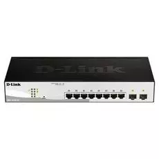 Коммутатор управляемый D-link DGS-1210-10/FL 8x10/100/1000Base-T, 2x1000Base-X SFP, L2, 19”