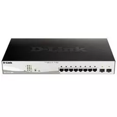Коммутатор управляемый D-link DGS-1210-10MP/FL 8x10/100/1000Base-T PoE (130 Вт), 2x1000Base-X SFP, L2, 19”