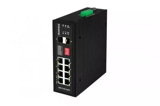 Коммутатор промышленный NST NS-SW-8G2G-P/I HiPoE Gigabit Ethernet на 8GE PoE + 2 GE SFP порта. Порты: 1 x GE (10/100/1000Base-T) с PoE BT (до 90W) + 7