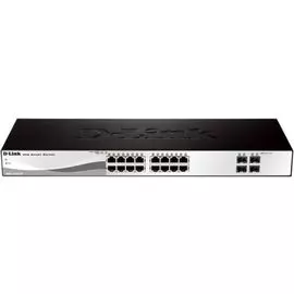 Коммутатор управляемый D-link DGS-1210-20/F2A 16 10/100/1000Base-T ports and 4 1000Base-T/SFP combo-ports.8K Mac address, 802.3x Flow Control, 256 of