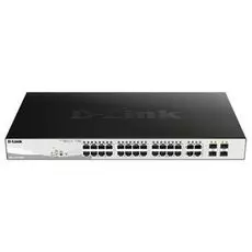 Коммутатор управляемый D-link DGS-1210-28MP/FL 24x10/100/1000Base-T PoE (370 Вт), 4xCombo 100/1000Base-T/SFP, L2, 19”