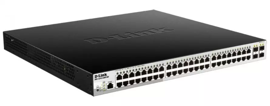Коммутатор DGS-1210-52MP/ME/B2A D-Link DGS-1210-52MP/ME/B2A, PROJ L2 Managed Switch with 48 10/100/1000Base-T ports and 4 1000Base-X SFP ports (8 P