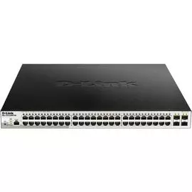 Коммутатор управляемый D-link DGS-1210-52MPP/ME/B3A 48x10/100/1000Base-T PoE (PoEбюджет 740 Вт), 4x1000Base-X SFP, L2