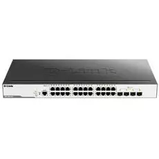 Коммутатор управляемый D-link DGS-3000-28X/B1A 2 уровня, 24х10/100/1000Base-T и 4х10GBase-X SFP+