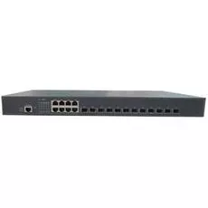 Коммутатор управляемый GIGALINK GL-SW-X201-12ST L2, 12 портов 1/10G BaseX SFP+, 8 портов 1000BaseT, 1 Консольный, Резервный БП (опция)