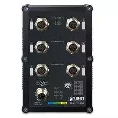 Коммутатор промышленный Planet IGS-5227-6MT Industrial IP67-rated 6-Port 10/100/1000T M12 Managed Ethernet Switch (-40~75 degrees C, A-coded M12)