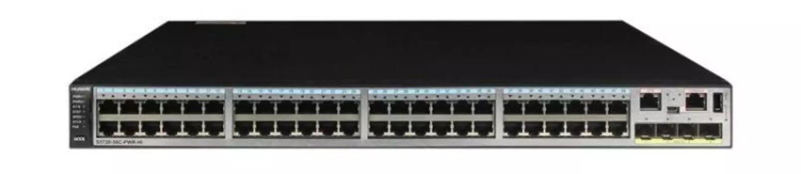 Коммутатор управляемый Huawei 02359504 S5720-56C-EI-AC 48 Ethernet 10/100/1000 ports, 4 10 Gig SFP+, with 1 interface slot, with 150W AC power supply