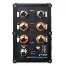 Коммутатор промышленный Planet IGS-604HPT-M12 Industrial IP67-rated 4-Port 10/100/1000T 802.3at PoE + 2-Port 10/100/1000T Managed Ethernet Switch (-40