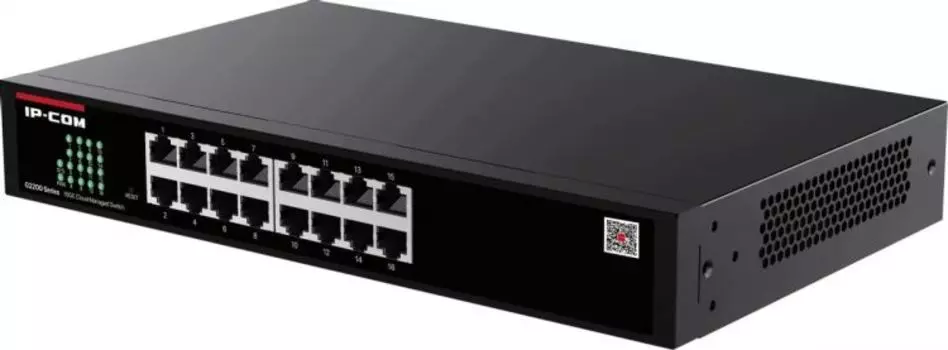 Коммутатор управляемый IP-Com G2216D 16 портов, 16x1 Гбит/с, металлический корпус