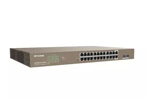 Коммутатор управляемый IP-Com G3326P-24-410W L2, 24*10/100/1000 Base-T Ethernet порта (данные/питани