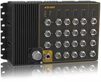 Коммутатор управляемый Kyland Aquam8120 302242819 Layer 2 managed, 16*10/100M Base-TX M12 connector PoE ports, 110VDC dual redundant power inputs