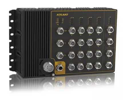 Коммутатор управляемый Kyland Aquam8620 302242769 Layer 3 managed, 16*10/100M Base-TX M12 connector PoE ports, 110VDC dual redundant power inputs