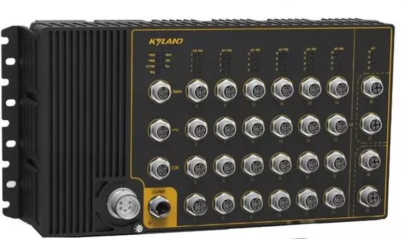 Коммутатор управляемый Kyland Aquam8628 302242883 Layer 3 managed, 4*10/100/1000M Base-T(X) pushpull M12 connector ports, 24*10/100M Base-TX pushpull