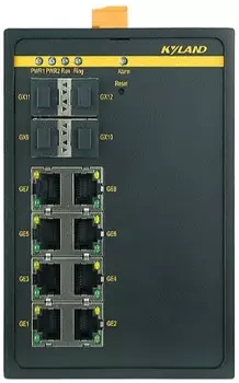 Коммутатор управляемый Kyland SICOM3000A 300071621 4 100/1000Base-X SFP ports, 8 10/100/1000Base-T(X) RJ45 ports, Console Port RS232 RJ45, 100-240VAC/