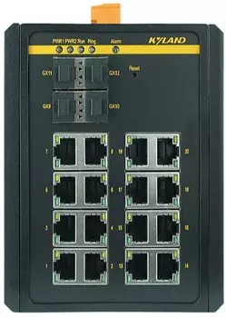 Коммутатор управляемый Kyland SICOM3000A 300071635 4 100/1000Base-X SFP ports, 16 10/100Base-T(X) RJ45 ports, Console Port RS232 RJ45, 24-48VDC(18-72V