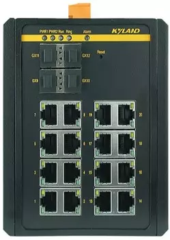 Коммутатор управляемый Kyland SICOM3000A 300071661 4 100Base-X SFP ports, 16 10/100Base-T(X) RJ45 ports, Console Port RS232 RJ45, 12-24VDC(9-36VDC) du