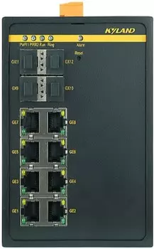 Коммутатор управляемый Kyland SICOM3000A 300071693 4 100/1000Base-X SFP ports, 8 10/100/1000Base-T(X) RJ45 ports, RS232 RJ45, 100-240VAC/110-220VDC(85