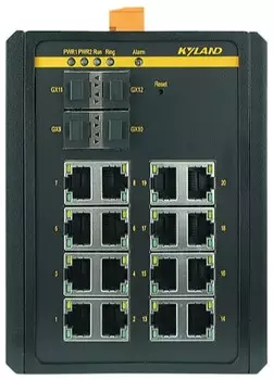Коммутатор управляемый Kyland SICOM3000A 300071707 4 100/1000Base-X SFP ports, 16 10/100Base-T(X) RJ45 ports, RS232 RJ45, 24-48VDC(18-72VDC) dual redu