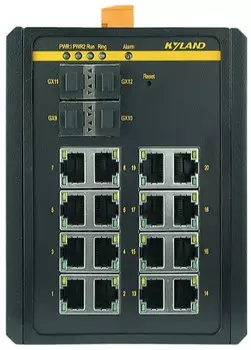 Коммутатор управляемый Kyland SICOM3000A 300071712 4 100/1000Base-X SFP ports, 16 10/100/1000Base-T(X) RJ45 ports, RS232 RJ45, 12-24VDC(9-36VDC) dual