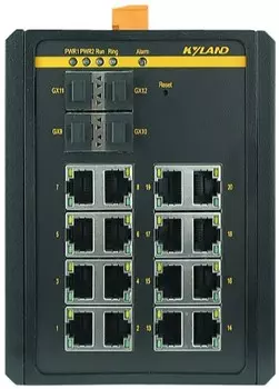 Коммутатор управляемый Kyland SICOM3000A 300071713 4 100/1000Base-X SFP ports, 16 10/100/1000Base-T(X) RJ45 ports, RS232 RJ45, 24-48VDC(18-72VDC) dual