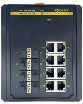 Коммутатор управляемый Kyland SICOM3000A 300071719 8 100Base-X SFP ports, 8 10/100Base-T(X) RJ45 ports, RS232 RJ45, 24-48VDC(18-72VDC) dual redundant