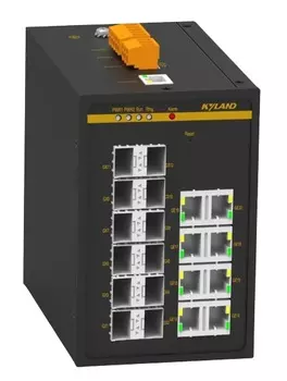 Коммутатор управляемый Kyland SICOM3000A 300071724 12 100/1000Base-X SFP ports, 8 10/100/1000Base-T(X) RJ45 ports, RS232 RJ45, 12-24VDC(9-36VDC) dual