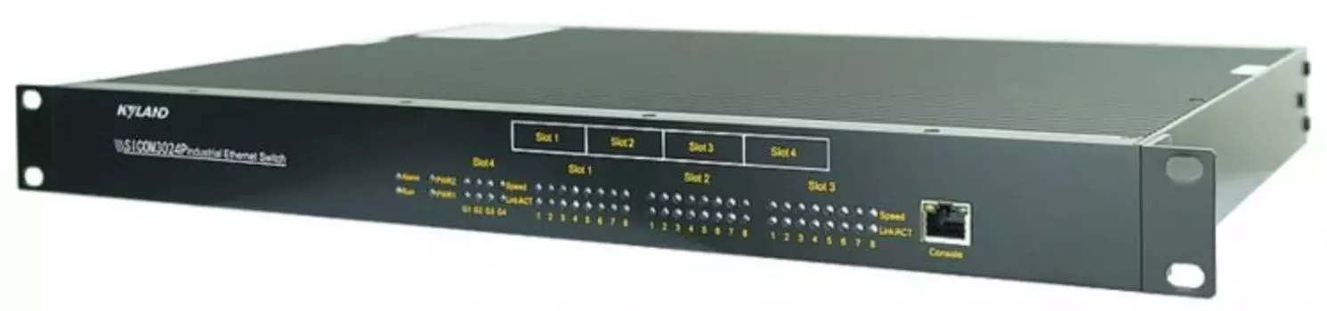Коммутатор управляемый Kyland SICOM3024P 300193501 2 1000Base-X SFP ports, 12 100Base-FX SFP ports, 12 10/100Base-TX RJ45 ports, 100-240VAC/110-220VDC