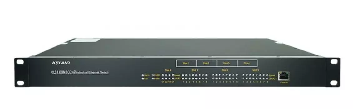 Коммутатор управляемый Kyland SICOM3024P 4 1000Base-X SFP ports, 24 10/100/1000Base-TX RJ45 ports, 100-240VAC/110-220VDC(85-264VAC/77-300VDC) dual red