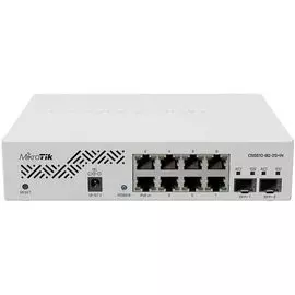 Коммутатор управляемый Mikrotik CSS610-8G-2S+IN Cloud Smart with 8xGigabit ports, 2xSFP+ cages, SwOS, desktop case, PSU